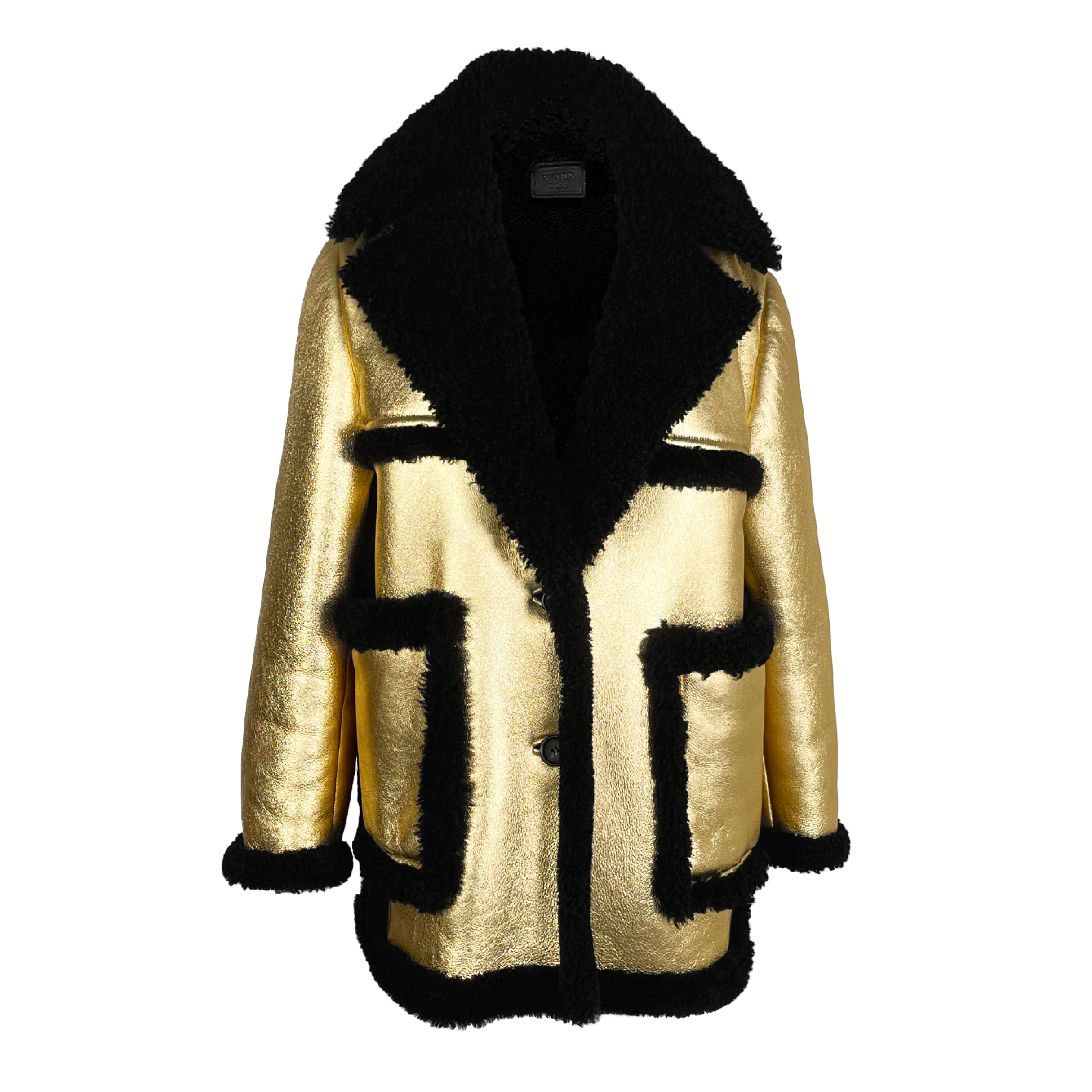 Prada Gold Shearling Jacket – Into Afar Prada Gold Shearling Jacket – Into Afar