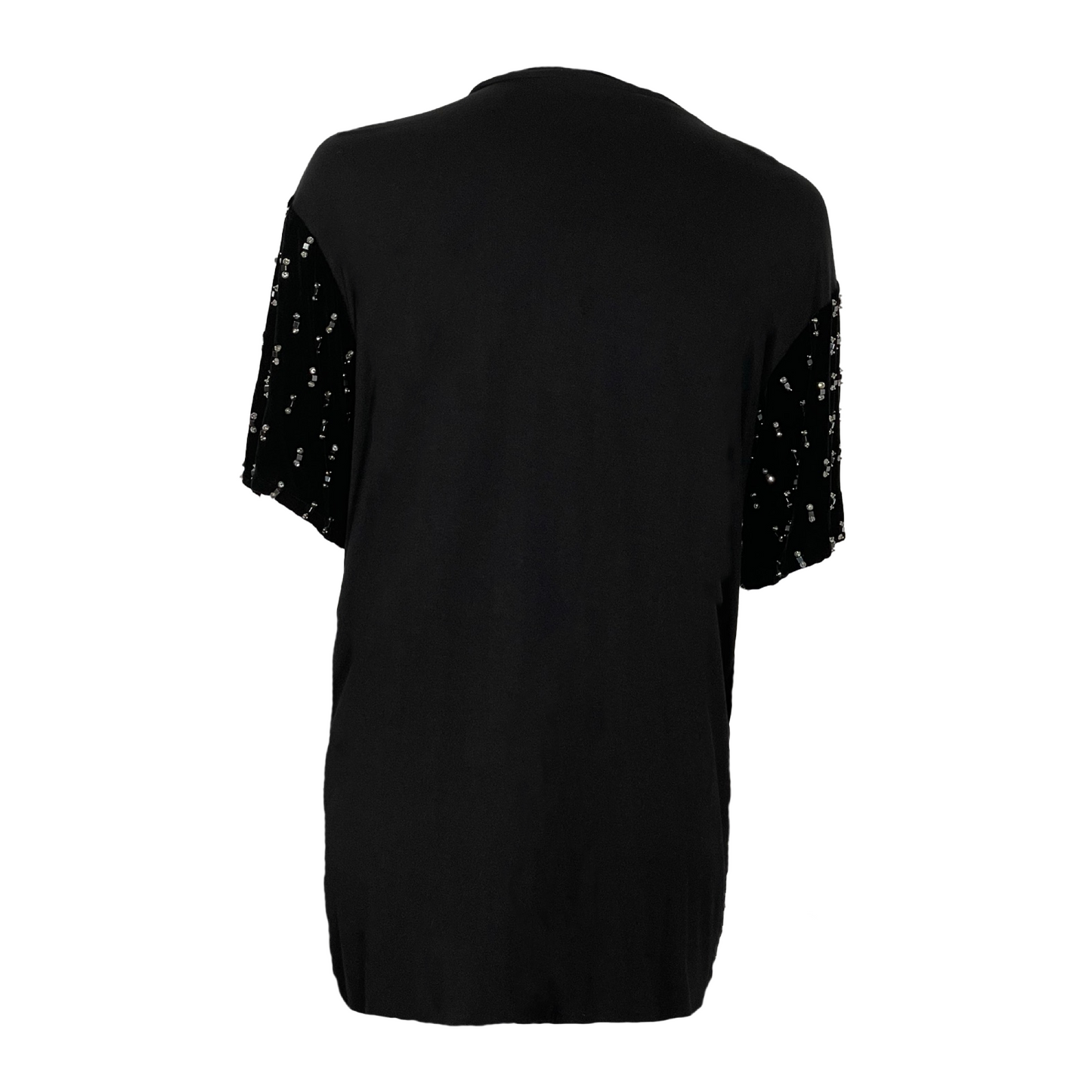 Embellished Velvet Tee
