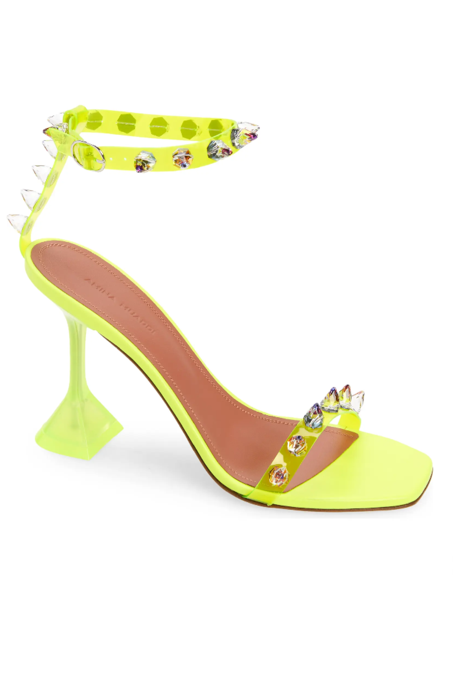 Amina Muaddi Neon Sandal