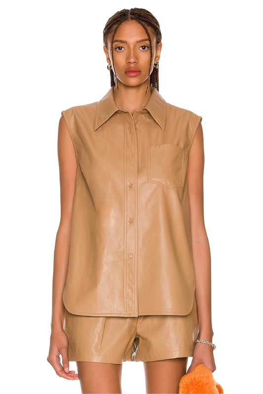 Stand Studio Faux Leather Shirt